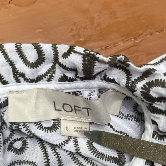 Loft cotton embroidered high neck blouse - Picture 4 of 9